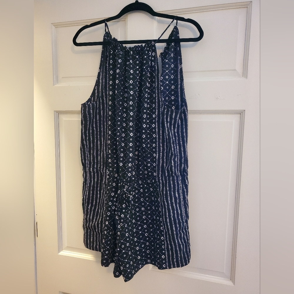 LOFT Black and White Romper